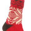 Raz Fashion & Beauty>6.5" Alpine Chic Red, Black And Cream Nordic Snowflake Design Knit Sock Christmas Ornament