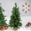 Northlight 2.5 Feet Tall And Smaller>15" Alpine Slim Artificial Christmas Tree With Wood Base - Unlit