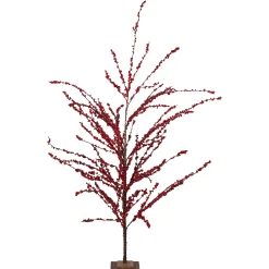 Northlight Twig Trees>5' Artificial Red Berry Christmas Twig Tree, Unlit