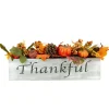 Northlight 21" Autumn Harvest Arrangement In A "Thankful" Rustic Wooden Box Centerpiece