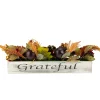 Northlight 24" Autumn Harvest 3-Piece Candle Holder In A Rustic Wooden Box Centerpiece