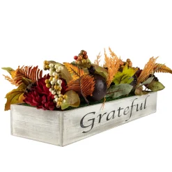 Northlight 24" Autumn Harvest 3-Piece Candle Holder In A Rustic Wooden Box Centerpiece