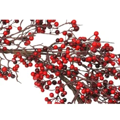 Berry Wreaths*Select Artificials 24" Autumn Harvest Red And Burgundy Currant Berry Artificial Wreath - Unlit