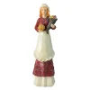 Northlight 13" Autumn Harvest Wood Carved Thanksgiving Pilgrim Woman Decorative Figure