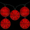 Kurt Adler 10 Basketball Sport Christmas Novelty Light Set - 11.5 Ft Green Wire
