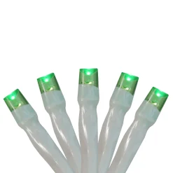 Sienna 20 Battery Operated Green Led Wide Angle Christmas Lights - 6.25 Ft White Wire
