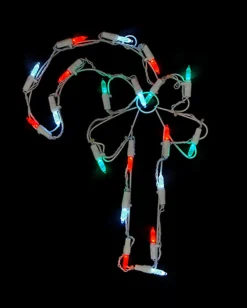 Window Decorations*Northlight 12" Battery Operated Led Candy Cane Christmas Window Silhouette Decoration