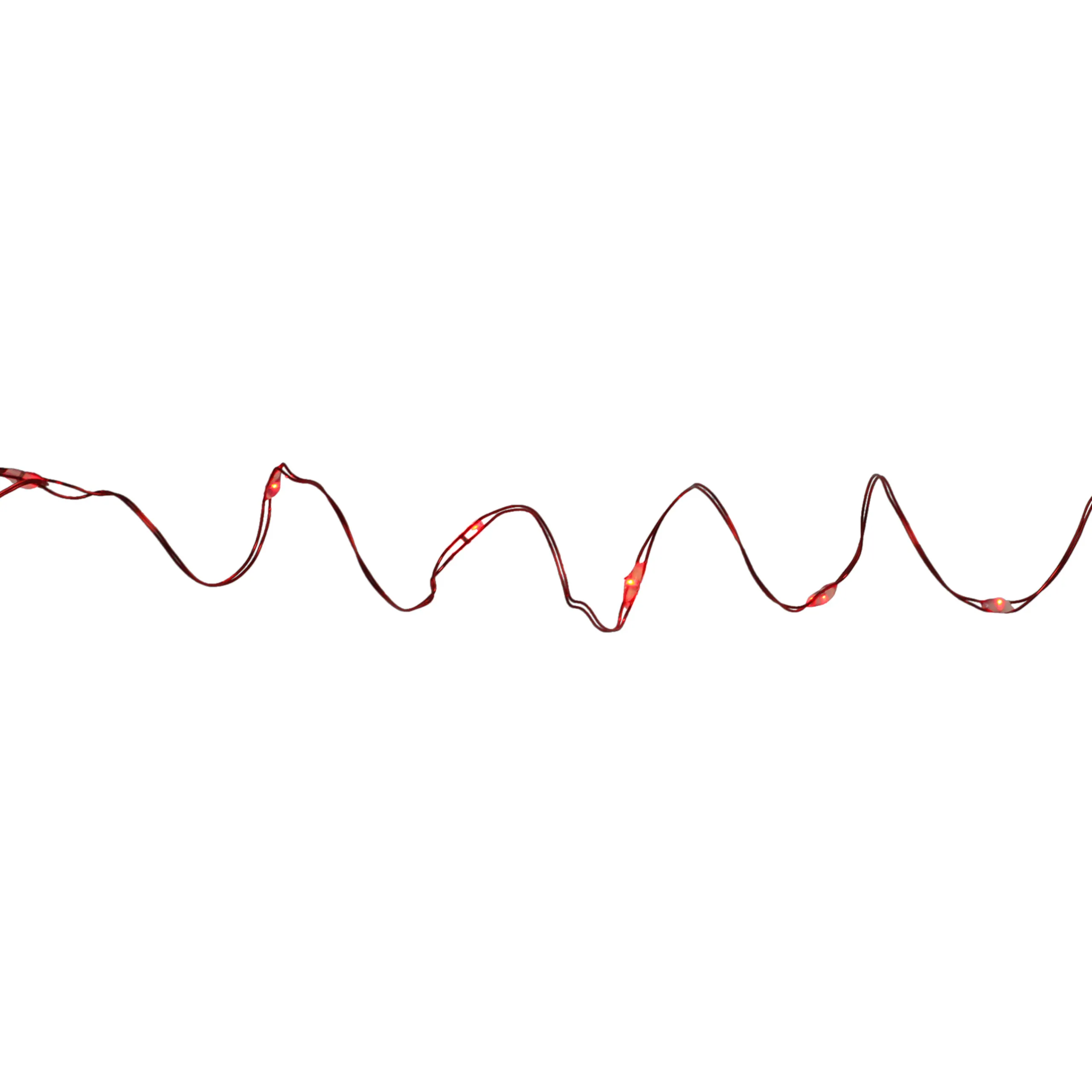 Brite Star 35 Battery Operated Led Micro Christmas Fairy Lights - 6 Ft Red Wire