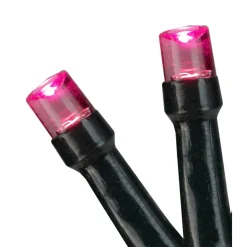 Northlight 20 Battery Operated Pink Led Wide Angle Christmas Lights - 9.5 Ft Green Wire