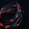Northlight 18 Battery Operated Red Led Micro Fairy Christmas Lights - 4.25 Ft Silver Wire