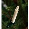 Melrose 12 Battery Operated White Led Candle Clip-On Christmas Lights - Green Wire