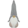 Gnomes*Northlight 9" Beige And Gray Gnome With Knitted Hat Christmas Figure