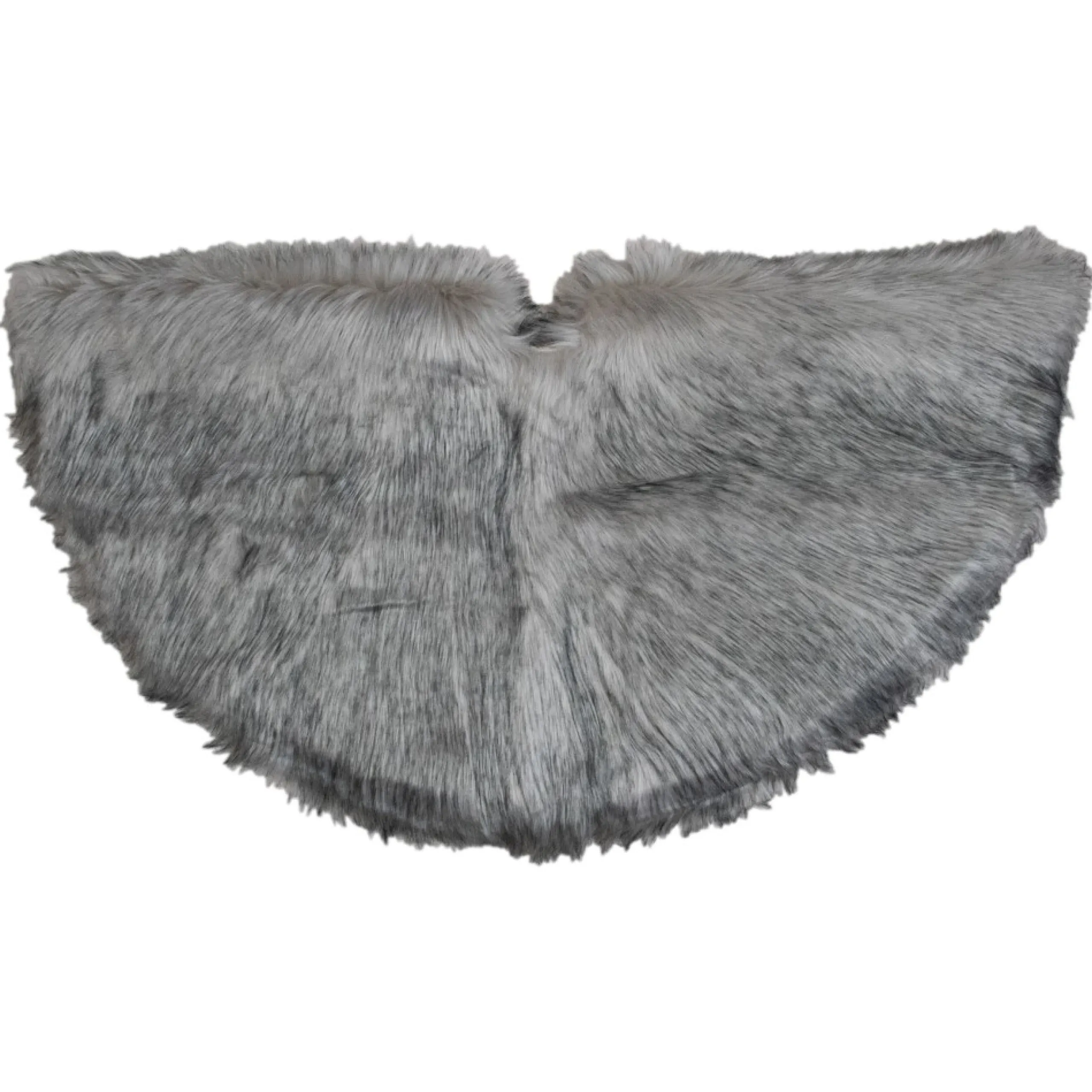 48 Inch And Smaller*Northlight 36" Beige And Gray Plush Faux Fur Christmas Tree Skirt
