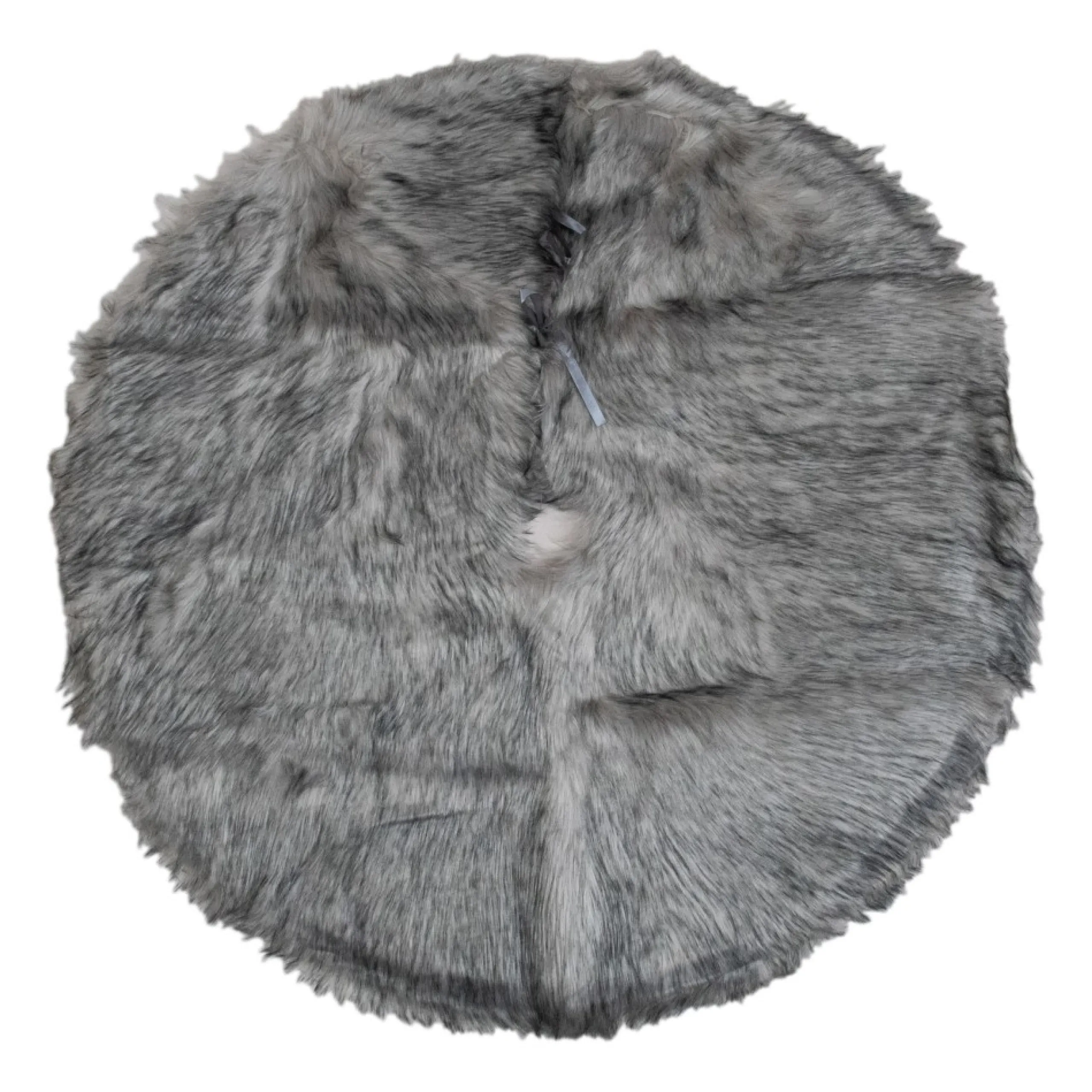 48 Inch And Smaller*Northlight 36" Beige And Gray Plush Faux Fur Christmas Tree Skirt