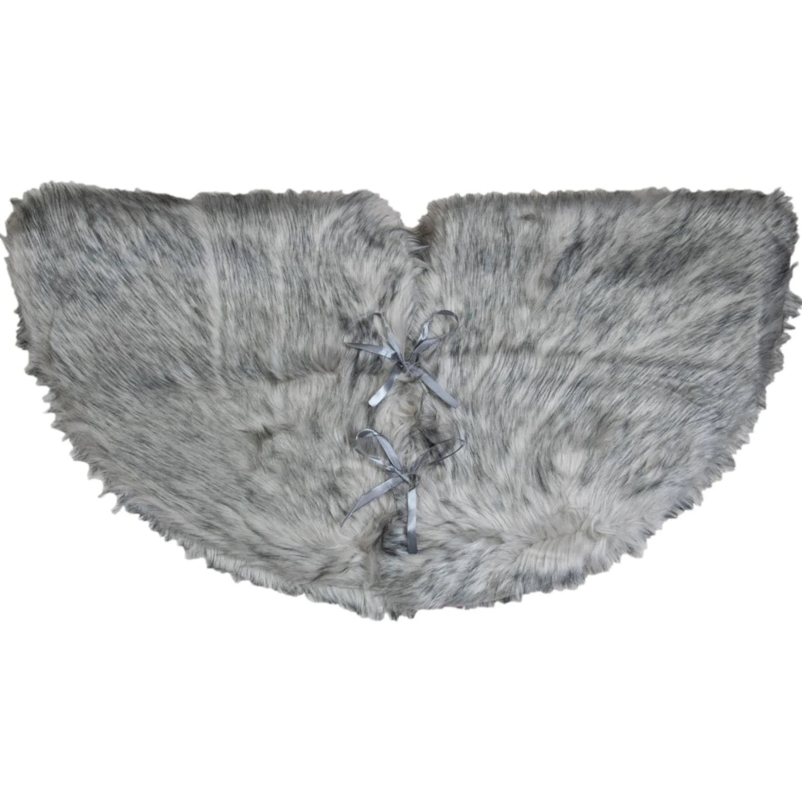 48 Inch And Smaller*Northlight 36" Beige And Gray Plush Faux Fur Christmas Tree Skirt