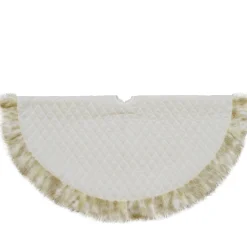 48 Inch And Smaller*Northlight 48" Beige And Ivory Contemporary Christmas Tree Skirt