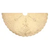 48 Inch And Smaller*CC Christmas Decor 48" Beige Beaded And Scallop Edged Christmas Tree Skirt