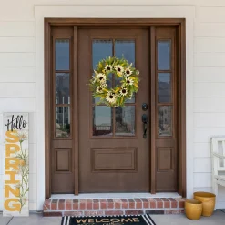 Northlight 24" Beige Sunflowers Artificial Fall Harvest Wreath