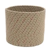 Decoration Storage*Colonial Mills 12" Beige Woven Dasher Braided Round Christmas Storage Basket