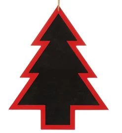 Raz Trees & Wreaths>16.5" Black And Red Country Rustic Tree Shaped Christmas Ornament