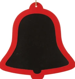 Raz Bells & Jingle Buddies>13.5" Black And Red Country Rustic Bell Shaped Christmas Ornament