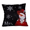 Pillows & Throws*Contemporary Home Living 13" Black And Red Sequined "Mrs." Snowman Christmas Themed Square Throw Pillow