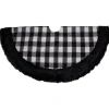 48 Inch And Smaller*Northlight 48" Black And White Buffalo Plaid Christmas Tree Skirt