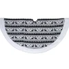 50 Inch And Larger*Northlight 48" Black And White Knitted Reindeer Lodge Round Christmas Tree Skirt