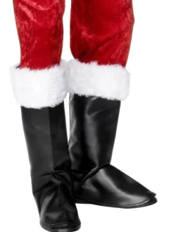 Party Supplies*Smiffys 38" Black And White Santa Unisex Adult Christmas Boot Covers Costume Accessory - One Size