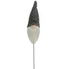 Sprays, Branches & Picks*Northlight 12.5" Black And White Tweed Santa Gnome Head Christmas Pick