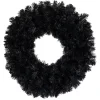 Unlit Wreaths*Northlight 24" Black Colorado Spruce Artificial Halloween Wreath, 24-Inch, Unlit