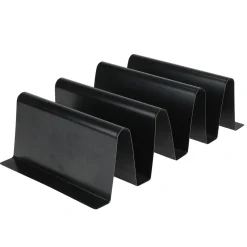 Avon 12" Black Four Slot Metal Taco Tray