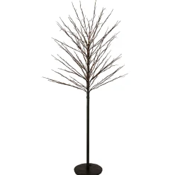 Northlight Twig Trees>5' Black Led Lighted Christmas Twig Tree - Warm White Lights