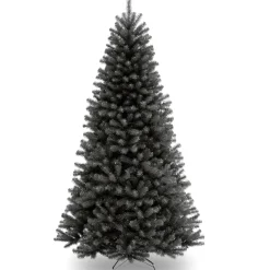 National Tree Company Black Trees>7.5' Black North Valley Spruce Medium Artificial Christmas Tree, Unlit