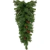 Unlit Teardrops*Northlight 30" Black River Pine Artificial Christmas Swag With Pine Cones, Unlit