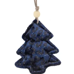 Northlight Trees & Wreaths>4" Blue And Black Cheetah Print Velvet Tree Christmas Ornament