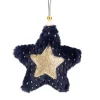 Northlight Stars>5.5" Blue And Gold Plush Star Christmas Ornament
