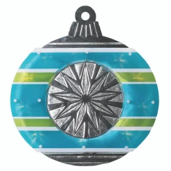 Window Decorations*Impact 15.5" Blue And Green Lighted Christmas Ornament Window Silhouette