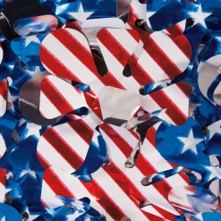 Showdown Displays 15' Blue And Red Patriotic Metallic Floral Sheeting Party Streamers