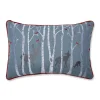 Pillows & Throws*Pillow Perfect 18.5" Blue And White Christmas Woodland Deer Rectangular Throw Pillow