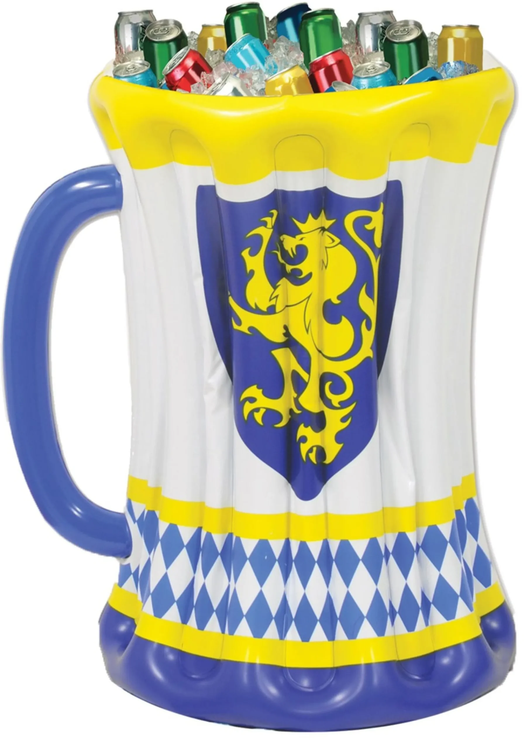 Decoration Storage*The Costume Center 27" Blue And White Decorative Inflatable Beer Stein Cooler