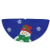 Mini Tree Skirts*Northlight 20" Blue And White Embroidered Snowman Mini Christmas Tree Skirt