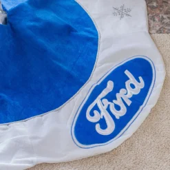 48 Inch And Smaller*Northlight 21.5" Blue And White Ford Scalloped Mini Christmas Tree Skirt