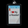 Kurt Adler Personalized>4.25" Blue And White "I Love My E-Reader!" Glass Christmas Ornament