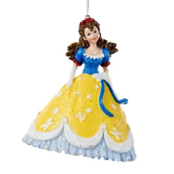Kurt Adler Fashion & Beauty>4" Blue And Yellow Princess Christmas Ornament
