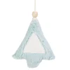 Northlight Trees & Wreaths>6" Blue Faux Fur Plush Tree Christmas Ornament