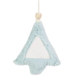 Northlight Trees & Wreaths>6" Blue Faux Fur Plush Tree Christmas Ornament
