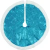 Mini Tree Skirts*Northlight 20" Blue Glittered Mini Christmas Tree Skirt With Fur Trim