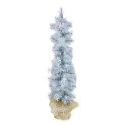 Arett Sales 2.5 Feet Tall And Smaller>2' Blue Potted Frosted Pine Slim Artificial Christmas Tree - Unlit