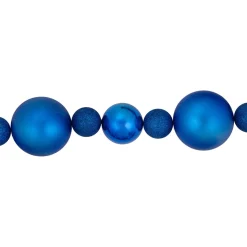 Shatterproof Ball Garland*Northlight 6' Blue Shatterproof Ball 3-Finish Christmas Garland